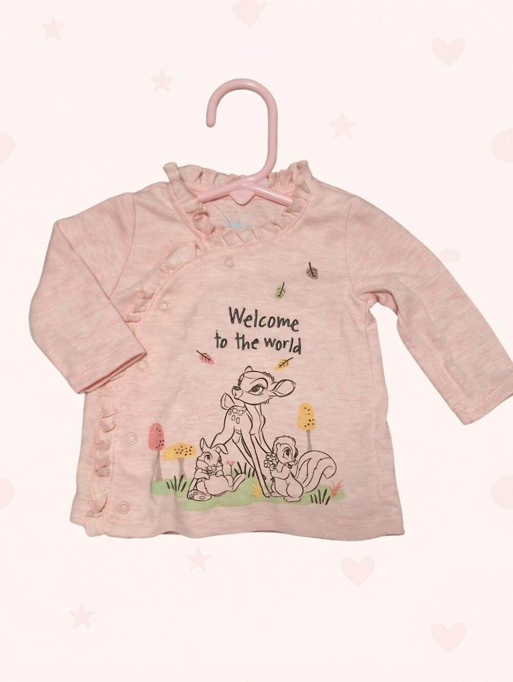 Disney Pink 'Welcome to the World' Long Sleeve Tee